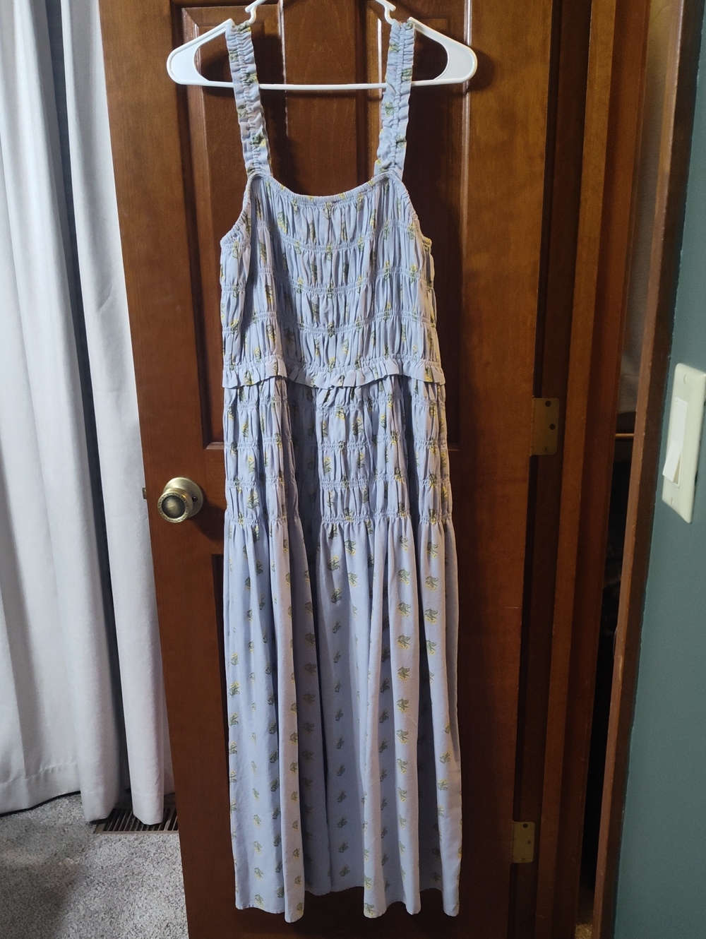 Universal Thread Lavender Maxi Dress with Yellow Floral Print